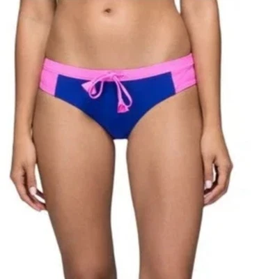 Parte inferior de bikini Lululemon Sandy Savasana azul y rosa reversible negro 10 Foto 1 de 3