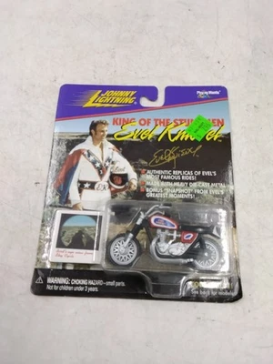 EVEL KNIEVEL Die Cast Johnny Lightning Moto Coche Jet Sellado Foto 1 de 2