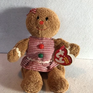 Raro muñeco de peluche Ty Beanie Babies Gretel the Gingerbread 2007 - Imagen 1 de 8