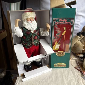Vintage Rockin Around the Christmas Tree Animated Musical Dancing Santa New! - Picture 1 of 8