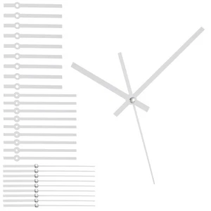10 Juegos Aluminio Manecillas Reloj Solo Kit Piezas Repuesto, Blanco 4.68 Pulgadas - Imagen 1 de 7