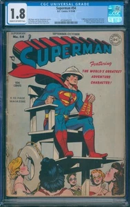Superman #54 (1948) 🌟 CGC 1.8 🌟 Selten! Classic Golden Age DC Comic - Bild 1 von 2
