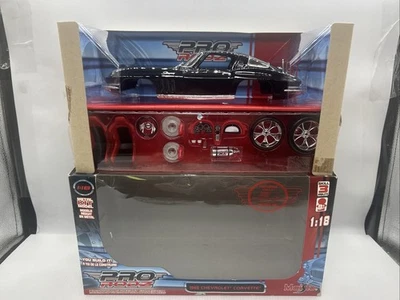 1/18 Maisto Pro Rodz 1965 Chevy Corvette kit modelo de metal negro jm 39205 Foto 1 de 4