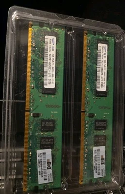 Samsung Crucial 4GB 2X 2GB DDR2 2RX8 PC2-6400U 800Mhz 240pin DIMM Desktop Memory - Image 1 of 4