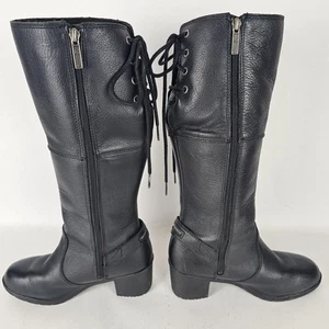 Harley-Davidson Womens Size 8M Black Leather Motorcycle Boots Zipper Closure - Picture 1 of 9