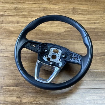 Audi Q7 4M Premium Plus 2017-2019 volante de cuero negro OEM Foto 1 de 4