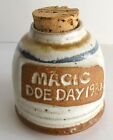 Golden Age Studio Pottery "Magic Doe Day 1981" Stoneware Crock Salt Glaze Usa
