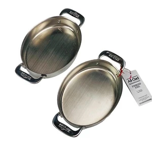 All-Clad Stainless Steel 7-Inch Oval-Shaped Baker Specialty Cookware Set of 2 - Picture 1 of 1