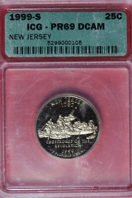 1999 S- ICG PR69DCAM NEW JERSEY WASHINGTON QUARTER #B48032 - Image 1 of 2