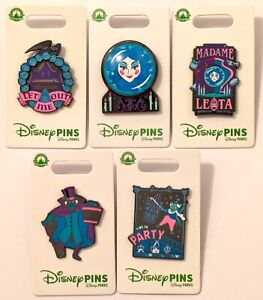 DISNEY PARKS HAUNTED MANSION MADAME LEOTA PIN LOT OF 5 2023 RELEASES, NEW