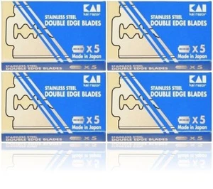 20 KAI STAINLESS STEEL double edge razor blades - Picture 1 of 1
