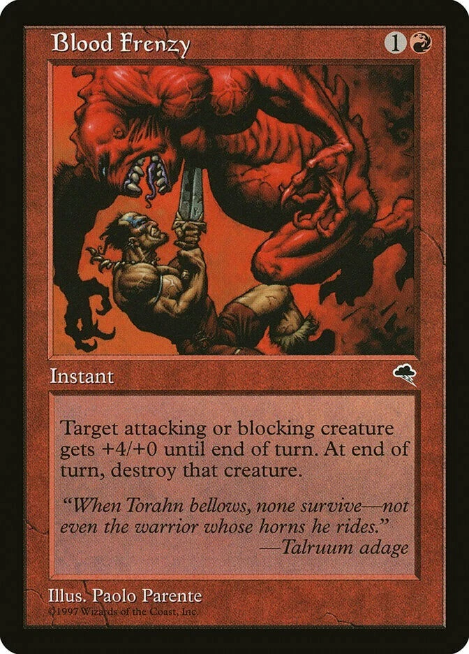 MTG Blood Frenzy - TMP Tempest LP - Image 1 of 1
