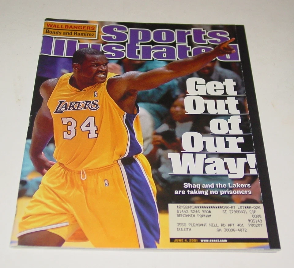 Shaquille O'Neal Shaq - Revista Sports Illustrated SI - Los Angeles Lakers 2001 Foto 1 de 1