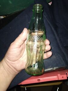 Green Glass Coca Cola  Empty Bottle