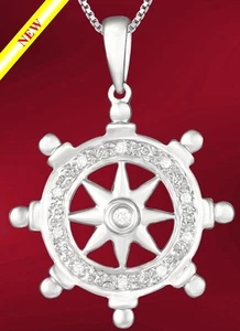 "RUDER" ANHÄNGER CHARM 14K WEISSGOLD & DIAMANTEN (132) - Bild 1 von 1