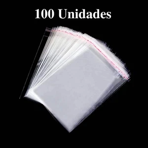 100 BOLSAS DE CELOFAN CON CIERRE ADHESIVO DE 12 X 13 CM BISUTERIA REGALOS - Imagen 1 de 1
