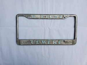 GEWEKE  Ford Jeep Lodi, CA  License Plate Frame - Foto 1 di 1