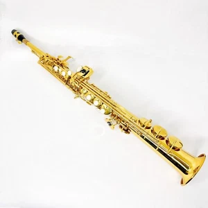 Jody Blues JSS-801 Golden Bb Soprano Sax Professional Level with Mouthpiec - Picture 1 of 4