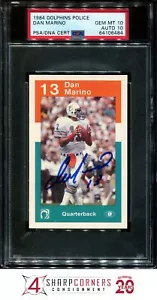 1984 DOLPHINS POLICE DAN MARINO RC HOF PSA 10 DNA AUTO 10 - Picture 1 of 1
