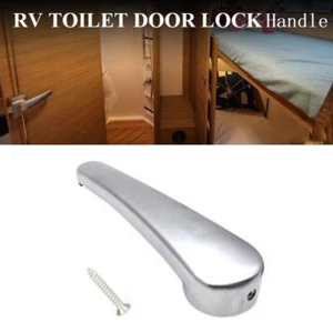 2x Silver Toilet Door Handle for Elddis Compass Bailey Hymer Caravan Motorhome - Picture 1 of 12