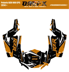 2014 + Polaris RZR 900 EPS OAGFX Graphics Kit D36-2 Orange - Bild 1 von 1