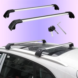 2Pcs Crossbars for AUDI Q7 2006-2015 Roof Rack Cross Bar Lockable - Picture 1 of 6