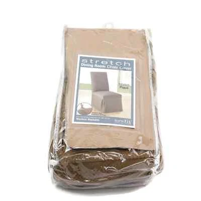 Sure Fit Stretch Pique Long Dining Chair Slipcover in Gold - Image 1 of 4