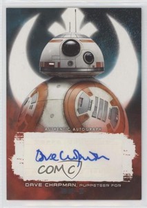 2017 Topps Star Wars: The Last Jedi Red /99 BB-8 Dave Chapman #A-DCR Auto pn1