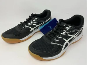 Asics Upcourt 4 Volleyball Badminton Shoes Womens Size 7 Black White Gum Sole - Picture 1 of 10
