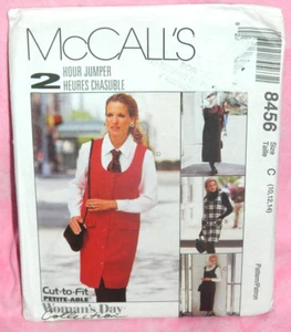 Vestido tipo jersey McCalls Misses 10-14, 2 horas sin cortar en 2 longitudes y patrón de camisa 8456 - Imagen 1 de 2