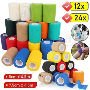 12/24x Haftbandage Binden Selbstklebende Fixierbinde Selbsthaftender Verband DE - Bild 1 von 27