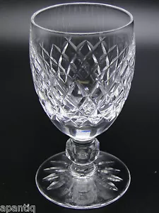 Waterford Boyne 4.5in White Wine Glasses Clear Cut Crystal - Picture 1 of 4