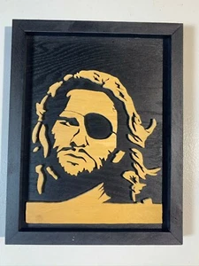 Unique Detailed Snake Plissken Kurt Russell Wood Art Ready To Hang Handmade - Picture 1 of 7