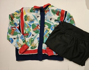 VTG Oleg Cassini Womens Golf All Over Print Jacket/Pant Tracksuit- Size Large - Picture 1 of 20