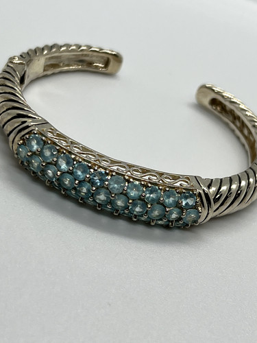 VALENTINO BRACCIALE CERNIERA TOPAZIO ARGENTO STERLING 925