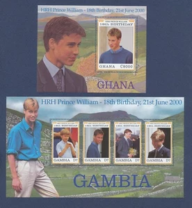 GAMBIA - Scott 2247-2248 - MNH S/S - Prince William - 2000 --b - Picture 1 of 1