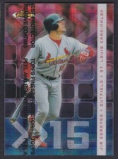 2002 FINEST X-FRACTORS PROTECTORS JIM EDMONDS 54/99 ST. LOUIS CARDINALS #37