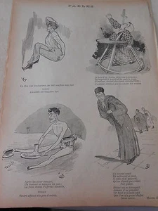 Caricature 1895 de Zamacoïs Fables Bébé Forain Un Avocat - Imagen 1 de 1