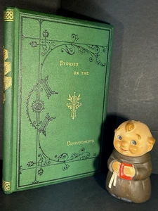 Antique Children Fiction STORIES ON THE COMMANDMENTS Christian FINE BINDING 1877 - Picture 1 of 24
