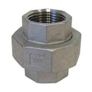 UNION 1/2" Female NPT Thread Class 150, 304 Stainless Steel Pipe Fitting - Picture 1 of 8