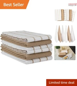 Cotton Kitchen Towels Set, 6-Pack, Absorbent 18x28, Multi-Purpose for Cleaning - Picture 1 of 12