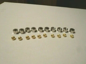 (10) 3/8" Compression Nut and Ferrule Brass Fitting - Picture 1 of 2