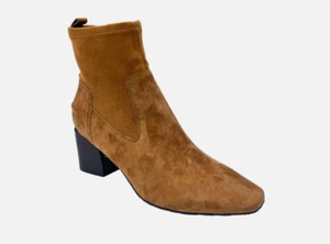 Donald Pliner Women's Abbie Kid Suede Ankle Bootie Chestnut - Picture 1 of 3