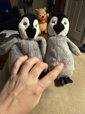 Happy Feet Mumble Penguin in Reversible Egg Soft Plush Figure Toy 6” Persil X 2 - Image 1 of 4