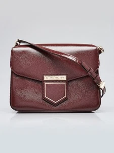 Bolso Givenchy Borgoña Charol Piel de becerro Nobile Solapa - Imagen 1 de 9