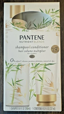 Pantene Nutrient Blends Shampoo & Conditioner Pack Volume Multiplier w/Bamboo - Image 1 of 2