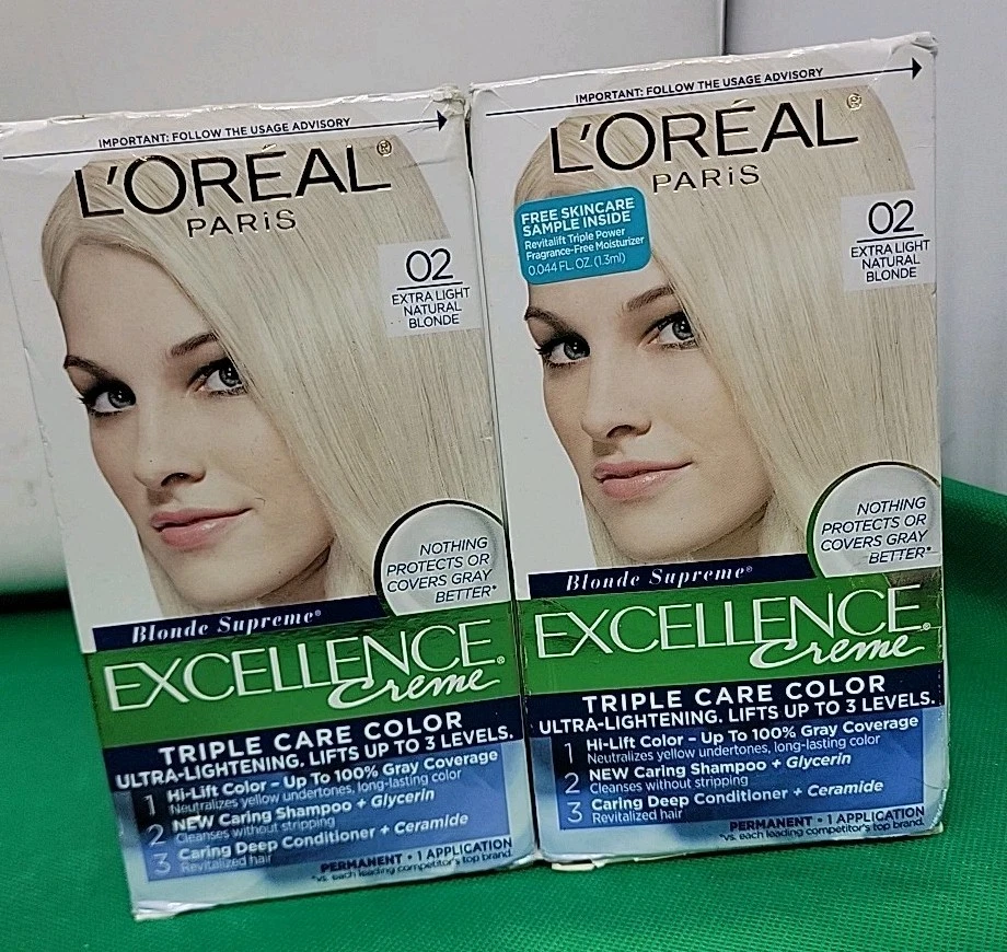 Loreal Paris Excellence Creme Hair Color Extra Light Natural Blonde 02 May Vary