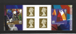 GB 2011 6 x 1st CLASS OLYMPIC RUGBY & SAILING STAMP BOOKLET PM30 - CYLINDER W1 - Picture 1 of 1