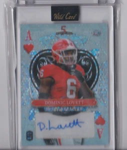 DOMINIC LOVETT 2024 WILDCARD 5 CARD DRAW ENCASED AUTOGRAPHED ROOKIE CARD 1 OF 1 - Picture 1 of 24