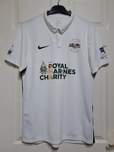 Royal Marines Fußballtrikot Herren Gr. L Nike Dri-Fit Polo Military GB weiß  - Bild 1 von 13